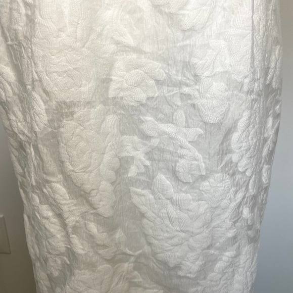 Lulu's From This Day Floral Jacquard Strapless Midi Dress In White Small New - Picture 7 of 16